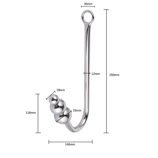 Anal Hooks with Anal Elegant 5334 and Collar Cuffs Hook Beaded 0731